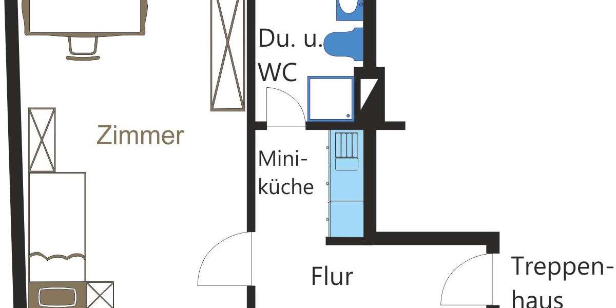 Etagenwohnung Geislingen Hofstett am Steig - 1 Zimmer, 31 m&sup2;, 415&euro; | Angebot:25988849