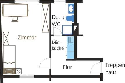 Wohnung Geislingen Hofstett am Steig - 1 Zimmer, 31 m&sup2;, 415&euro; | Angebot:25988849