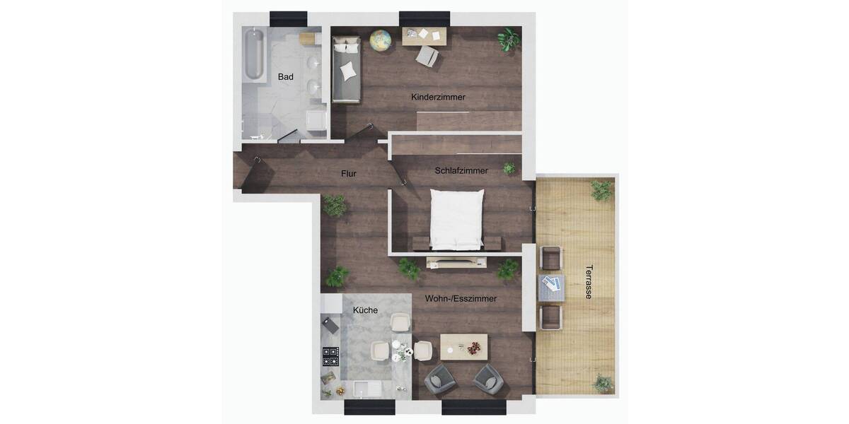 Etagenwohnung Bad Boll - 3 Zimmer, 81 m&sup2;, 386.900&euro; | Angebot:26568463