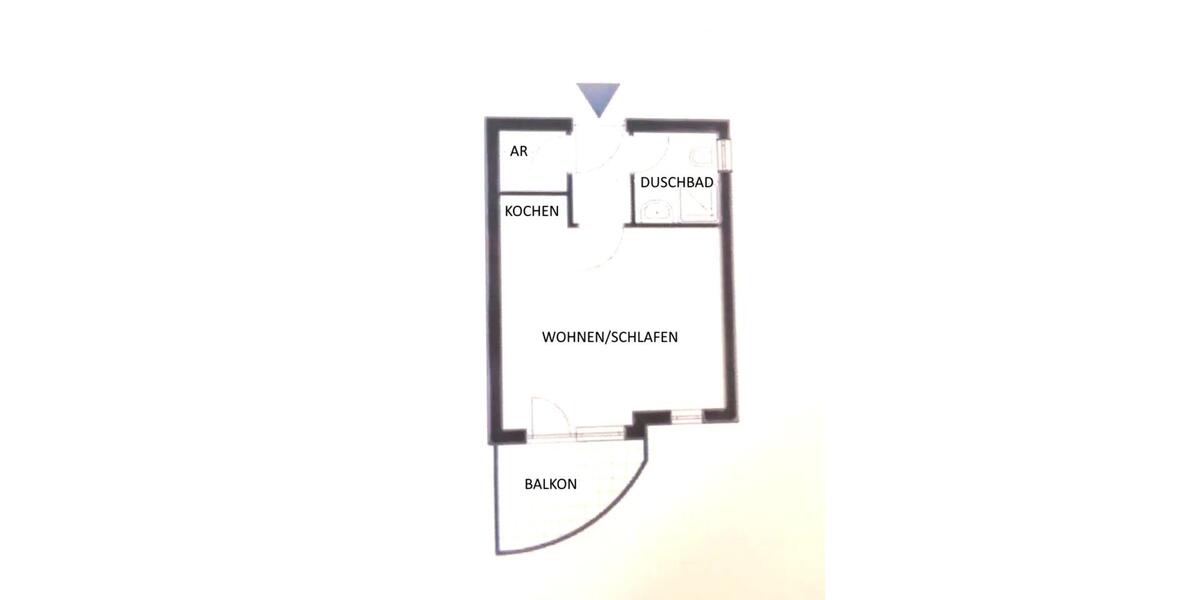 Erdgeschoßwohnung Göppingen Bruckwasen - 1 Zimmer, 24 m&sup2;, 95.000&euro; | Angebot:25833443