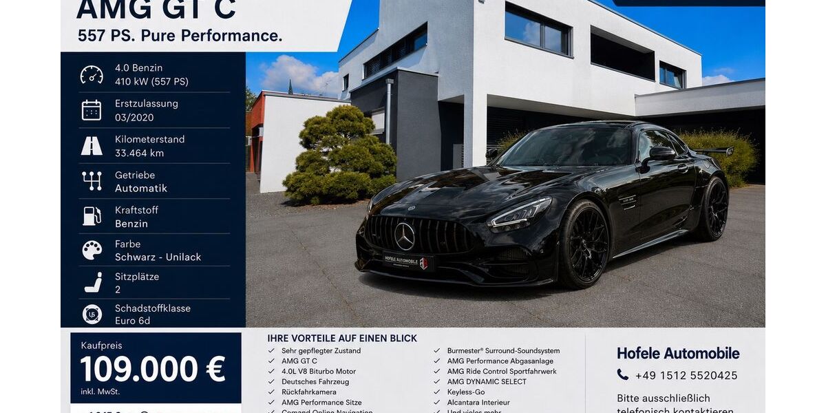 Mercedes-Benz AMG GT C 33.464 km 109.000 &euro; Heiningen 73092