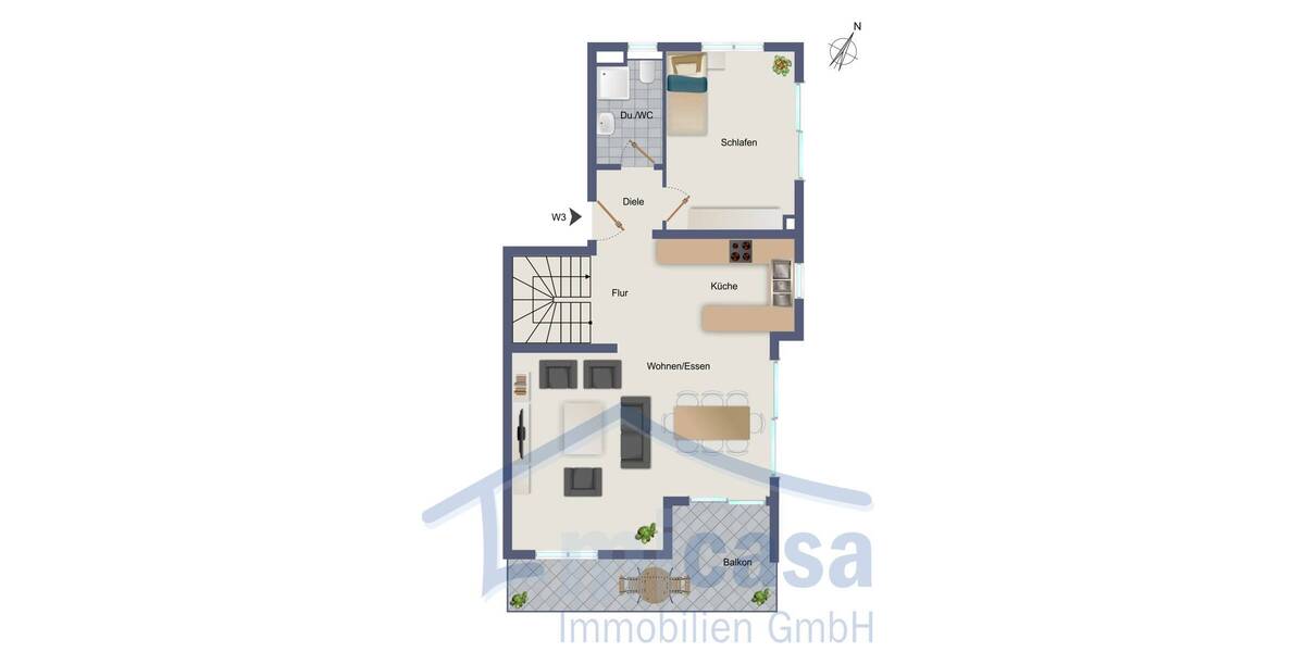 Etagenwohnung Waiblingen / Neustadt Rems-Murr-Kreis Neustadt - 5 Zimmer, 125 m&sup2;, 716.900&euro; | Angebot:25776981
