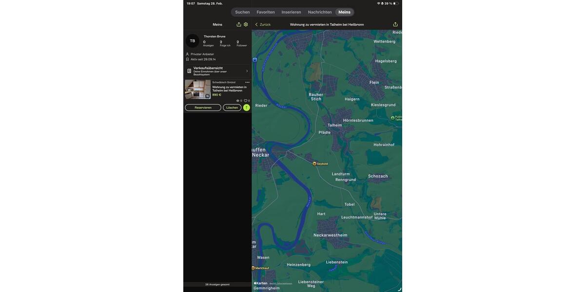 Maisonettenwohnung Schwäbisch Gmünd Bargau - 2 Zimmer, 65 m&sup2;, 890&euro; | Angebot:25285035