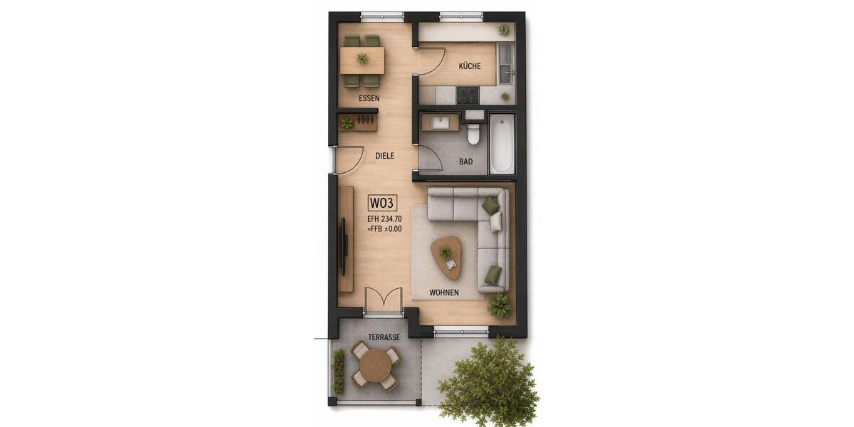 Erdgeschoßwohnung Esslingen am Neckar Brühl - 1.5 Zimmer, 47 m&sup2;, 950&euro; | Angebot:26579014