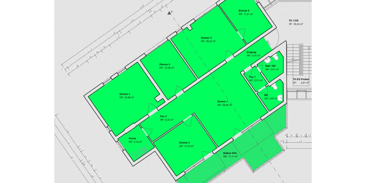 Etagenwohnung Esslingen am Neckar Oberesslingen - 6 Zimmer, 158 m&sup2;, 1.940&euro; | Angebot:25382946