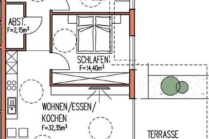 Wohnung Dettingen - 2.5 Zimmer, 73 m&sup2;, 1.095&euro; | Angebot:25349306