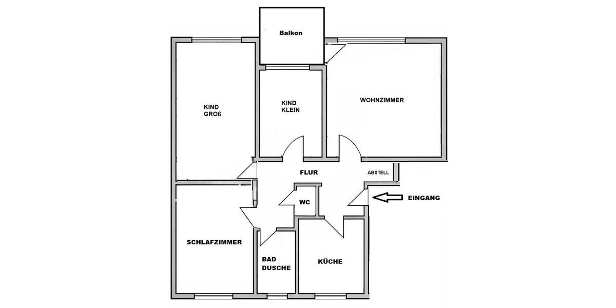 Etagenwohnung Göppingen Bruckwasen - 4 Zimmer, 87 m&sup2;, 1.490&euro; | Angebot:25908750