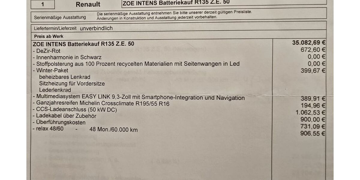 Renault ZOE 59.000 km 12.999 &euro; Heiningen 73092