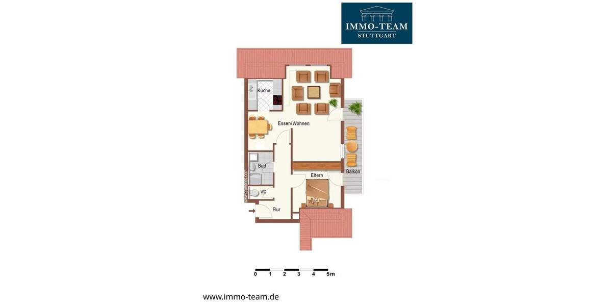 Etagenwohnung Waiblingen Neustadt - 2 Zimmer, 60 m&sup2;, 249.000&euro; | Angebot:25696189