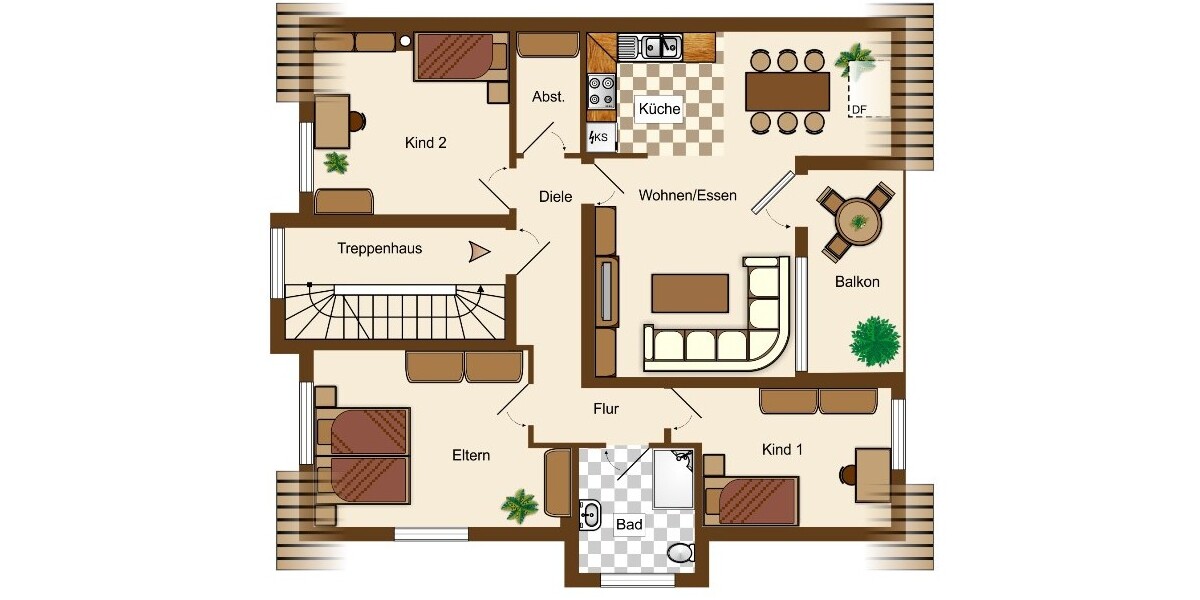 Urbanes Wohnen in Uhingen: Großzügige 4,5-Zi.-OG-ETW in bester Lage - 4.5 Uhingen Uhingen | Angebot:25999635