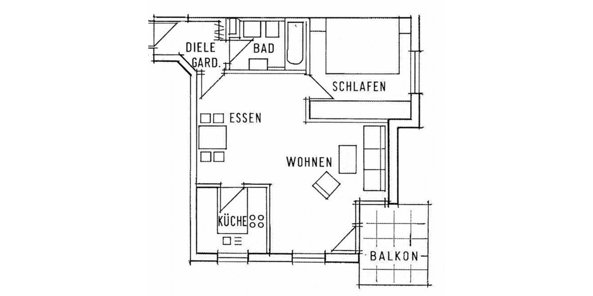 Erdgeschoßwohnung Plochingen - 2 Zimmer, 51 m&sup2;, 600&euro; | Angebot:25857989