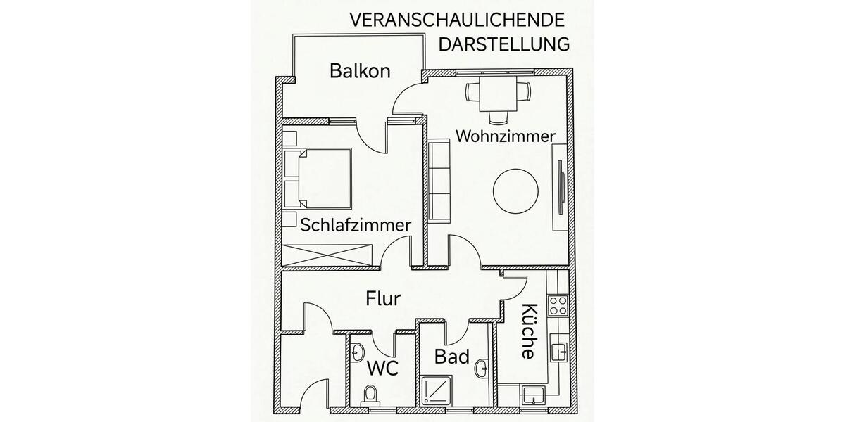 Etagenwohnung Kirchheim unter Teck - 2.5 Zimmer, 62 m&sup2;, 205.000&euro; | Angebot:25591279
