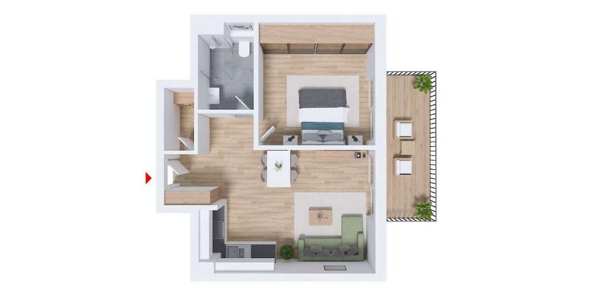 Etagenwohnung Schwäbisch Gmünd Bargau - 2.5 Zimmer, 51 m&sup2;, 259.600&euro; | Angebot:26997079