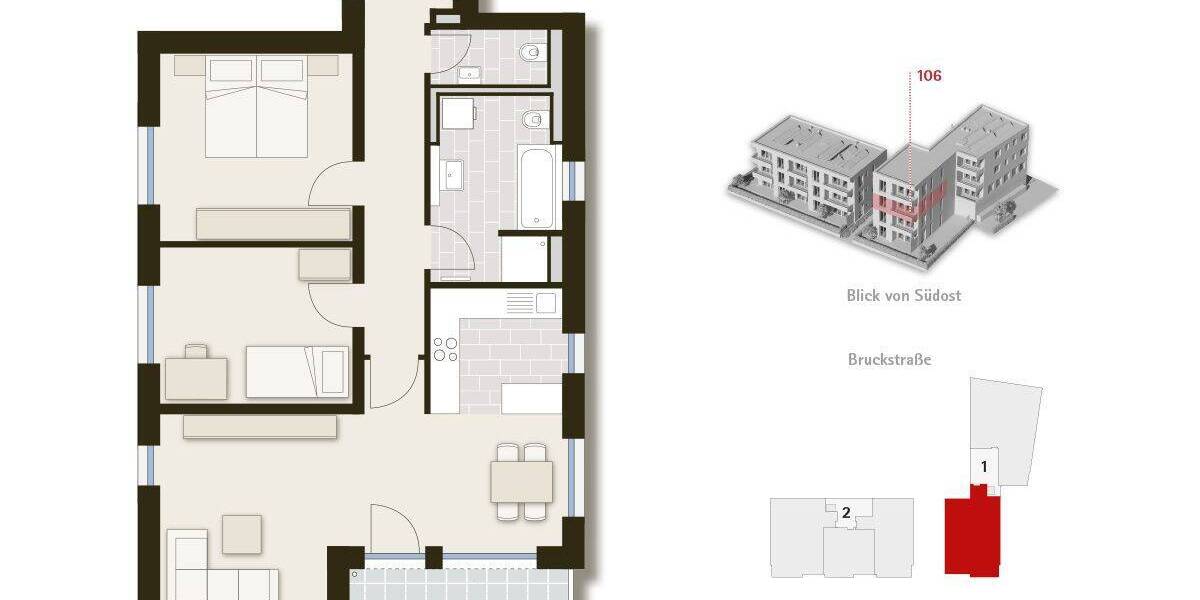 Etagenwohnung Fellbach - 3 Zimmer, 85 m&sup2;, 565.000&euro; | Angebot:25747915