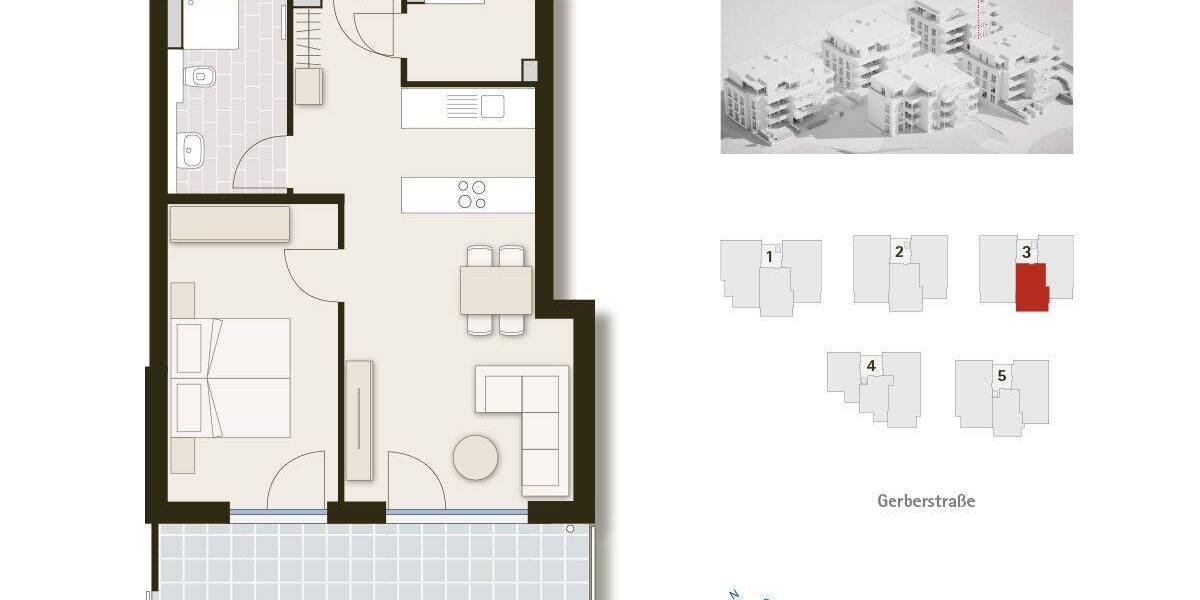 Etagenwohnung Winnenden - 2 Zimmer, 58 m&sup2;, 352.000&euro; | Angebot:25916877