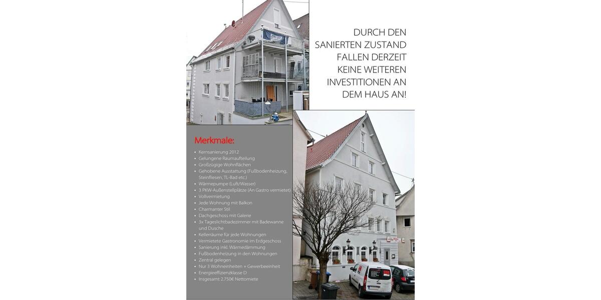 Mehrfamilienhaus, Wohnhaus Rudersberg - 10 Zimmer, 379 m&sup2;, 900.000&euro; | Angebot:25982529