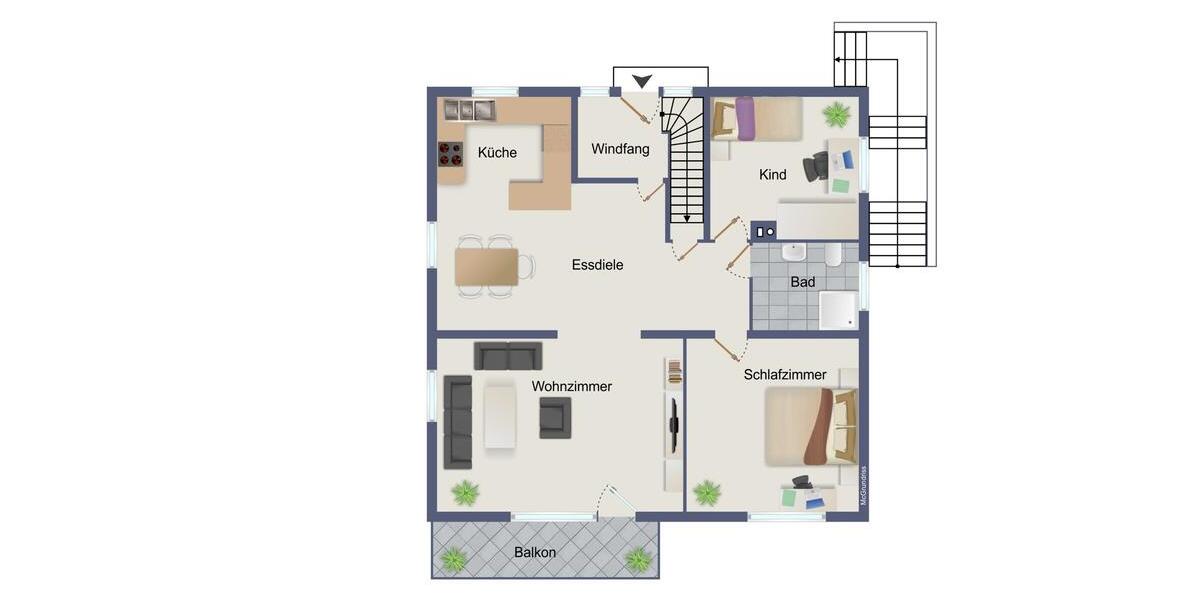 Erdgeschoßwohnung Westerheim - 3 Zimmer, 92 m&sup2;, 950&euro; | Angebot:25920875