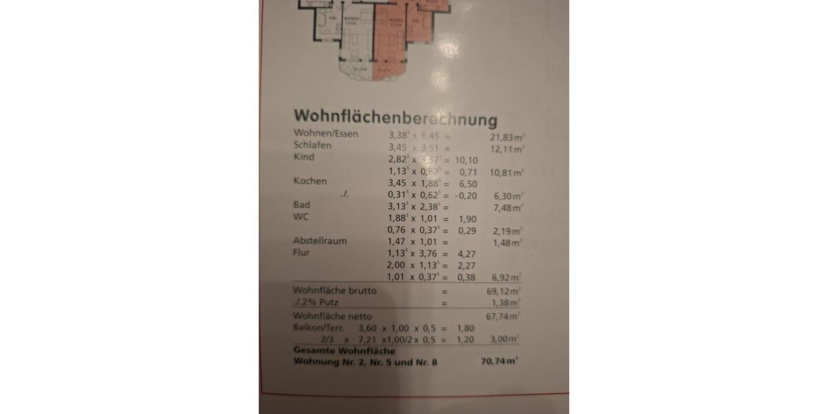 Erdgeschoßwohnung Winnenden - 3 Zimmer, 71 m&sup2;, 260.000&euro; | Angebot:25171145