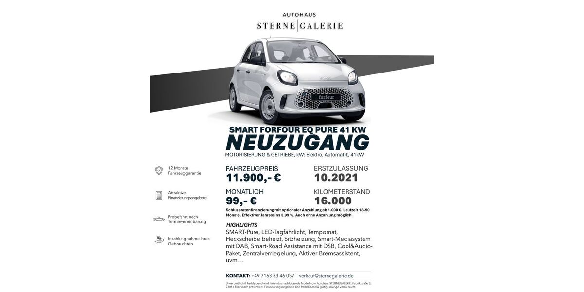 Smart ForFour 16.000 km 11.900 &euro; Ebersbach an der Fils 73061