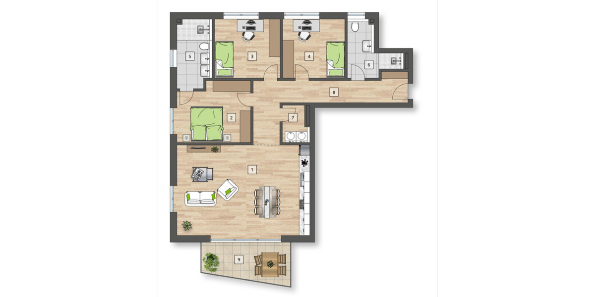 Etagenwohnung Nellingen - 4 Zimmer, 115 m&sup2;, 2.050&euro; | Angebot:24429320