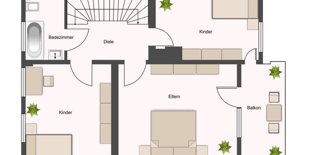 Reihenmittelhaus Kernen-Stetten Stetten - 5 Zimmer, 92 m&sup2;, 370.000&euro; | Angebot:25697776