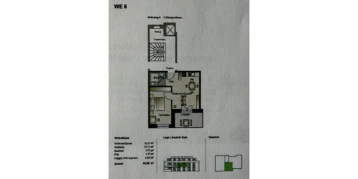 Etagenwohnung Eislingen (Fils) - 2 Zimmer, 44 m&sup2;, 199.000&euro; | Angebot:26610600