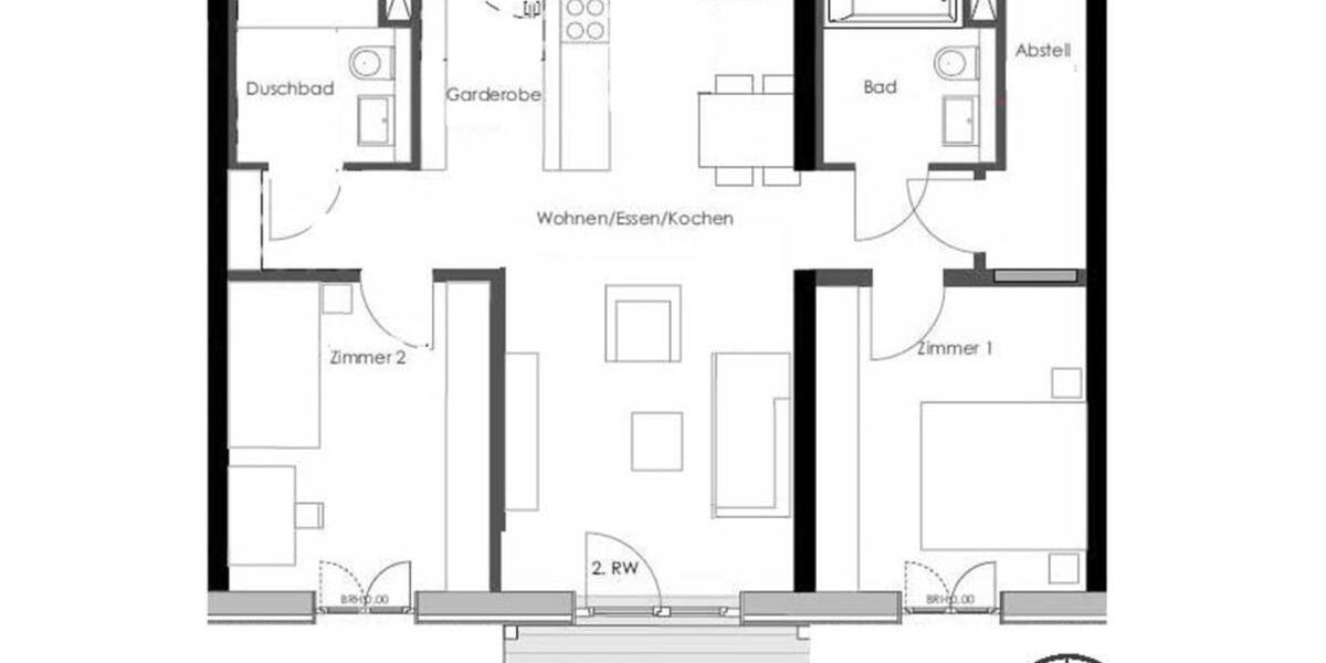 Erdgeschoßwohnung Waiblingen - 3 Zimmer, 92 m&sup2;, 1.398&euro; | Angebot:25052713