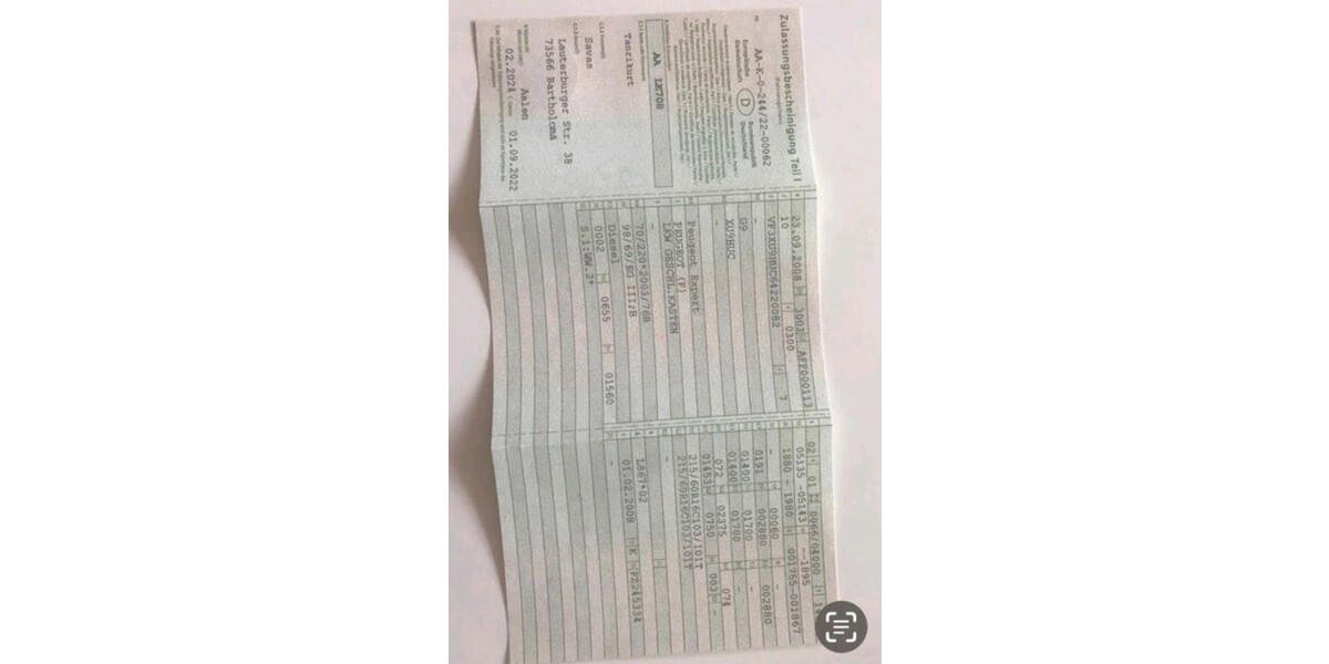 Peugeot Expert Kasten 246.000 km 2.500 &euro; Bartholomä 73566