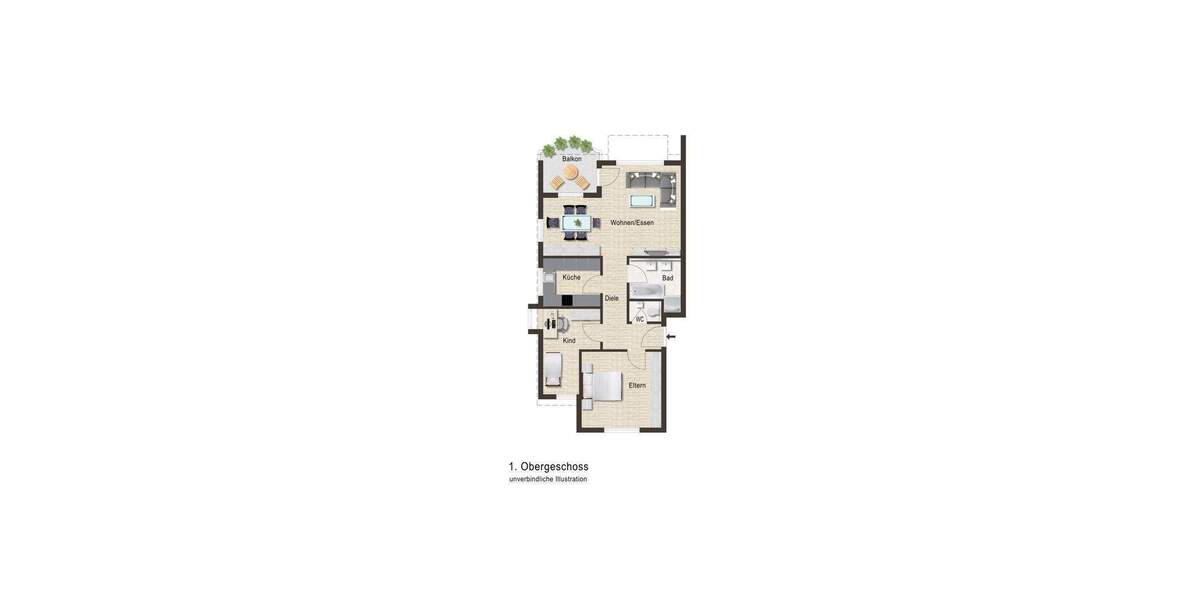 Etagenwohnung Albershausen - 3 Zimmer, 76 m&sup2;, 245.000&euro; | Angebot:25773057