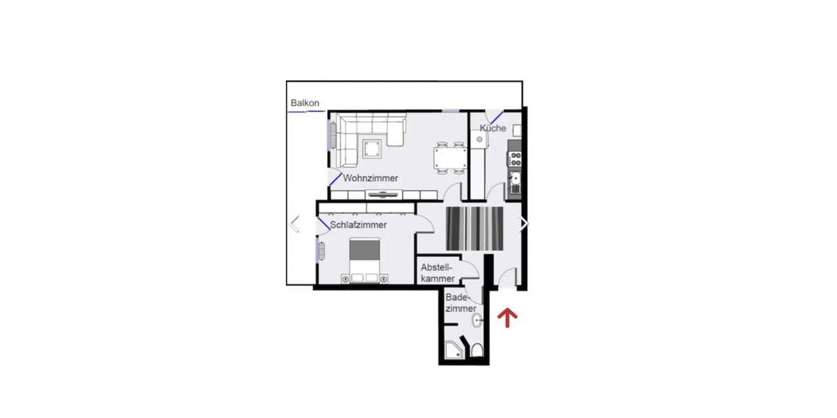 Etagenwohnung Göppingen Bruckwasen - 2 Zimmer, 79 m&sup2;, 820&euro; | Angebot:27164085