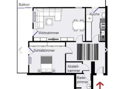 Wohnung Göppingen Bruckwasen - 2 Zimmer, 79 m&sup2;, 820&euro; | Angebot:27164085