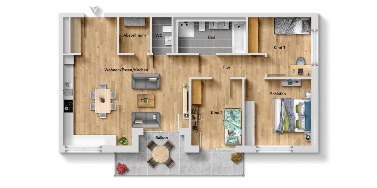 Etagenwohnung Esslingen am Neckar - 4 Zimmer, 101 m&sup2;, 1.550&euro; | Angebot:25923417