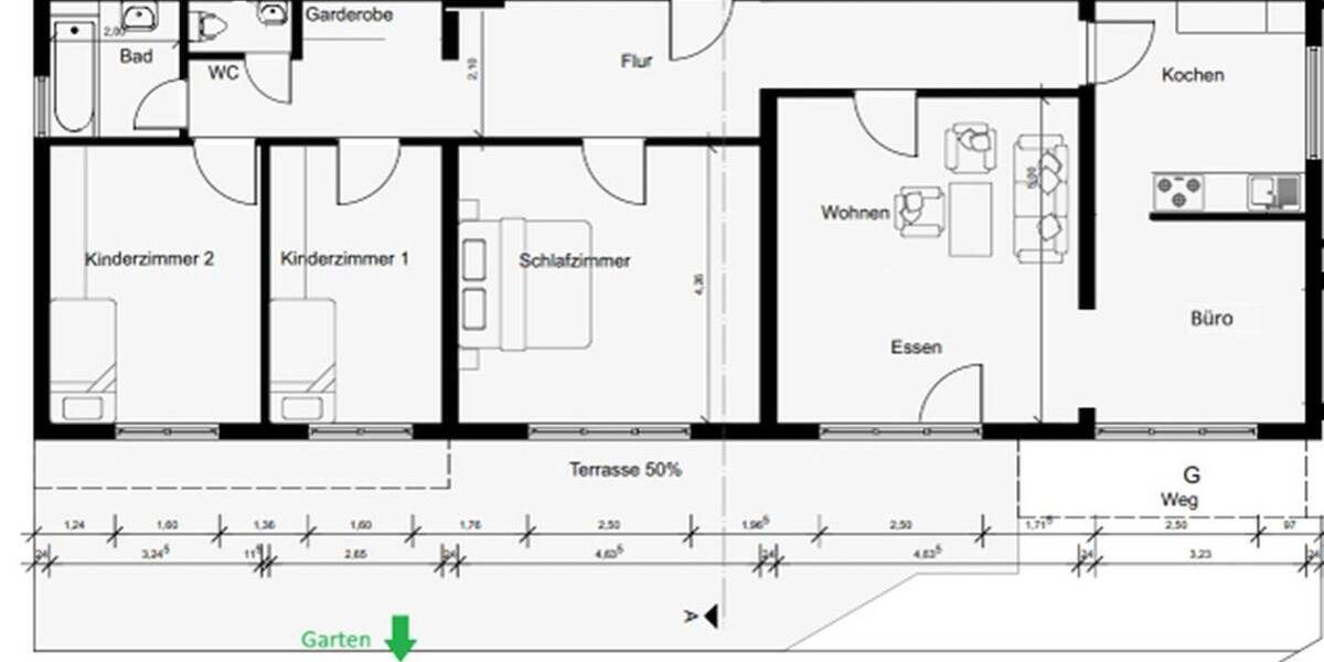 Etagenwohnung Esslingen Zell - 4 Zimmer, 137 m&sup2;, 385.000&euro; | Angebot:25969939