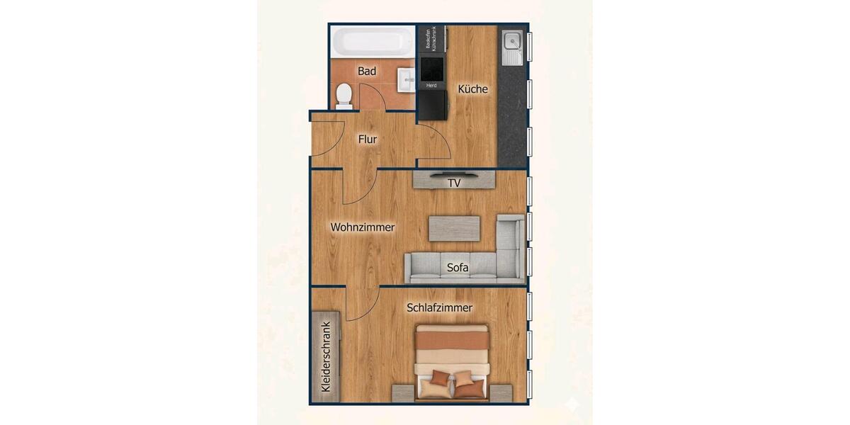 Etagenwohnung Esslingen am Neckar Hegensberg - 2 Zimmer, 48 m&sup2;, 890&euro; | Angebot:26516801