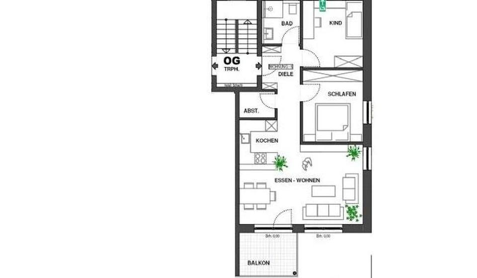 Etagenwohnung Deggingen - 3 Zimmer, 72 m&sup2;, 920&euro; | Angebot:25943171