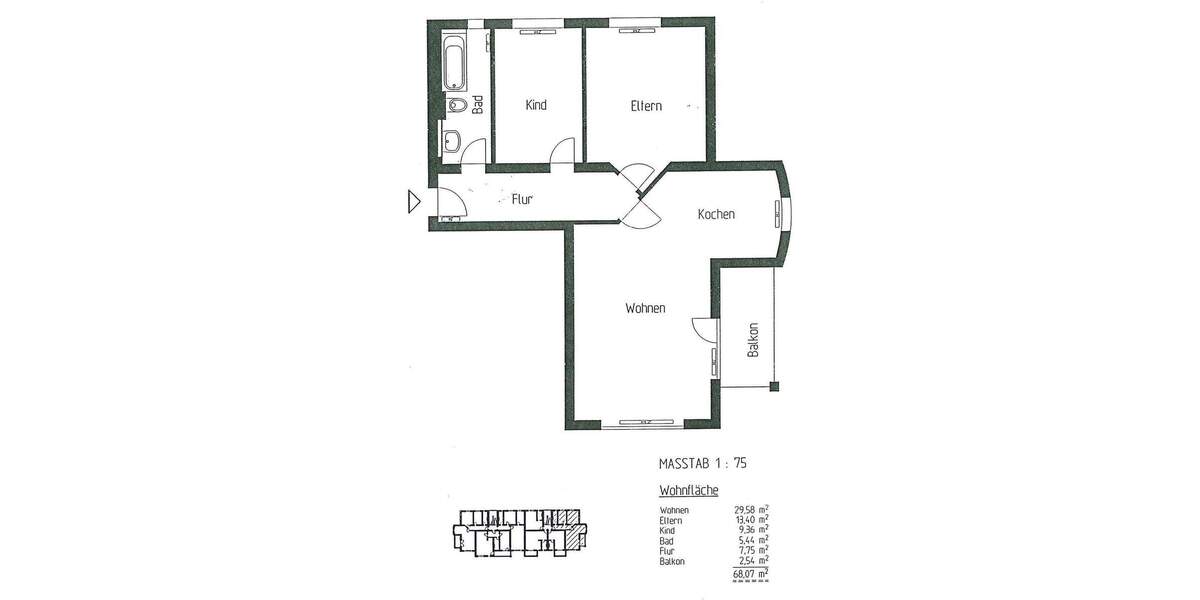 Etagenwohnung Esslingen am Neckar Zell - 3 Zimmer, 68 m&sup2;, 890&euro; | Angebot:25671050