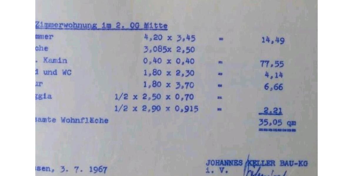 Etagenwohnung Gingen an der Fils - 1.5 Zimmer, 35 m&sup2;, 130.000&euro; | Angebot:25283338