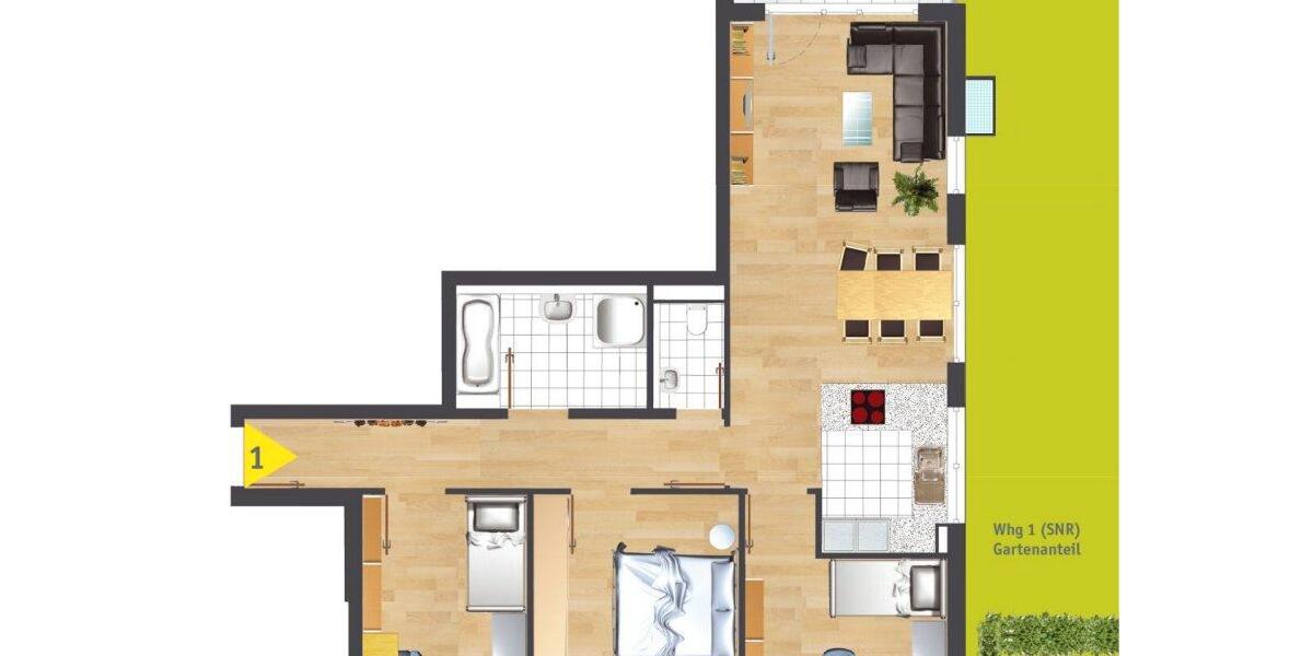 Erdgeschoßwohnung Esslingen am Neckar - 4 Zimmer, 92 m&sup2;, 599.000&euro; | Angebot:26042041