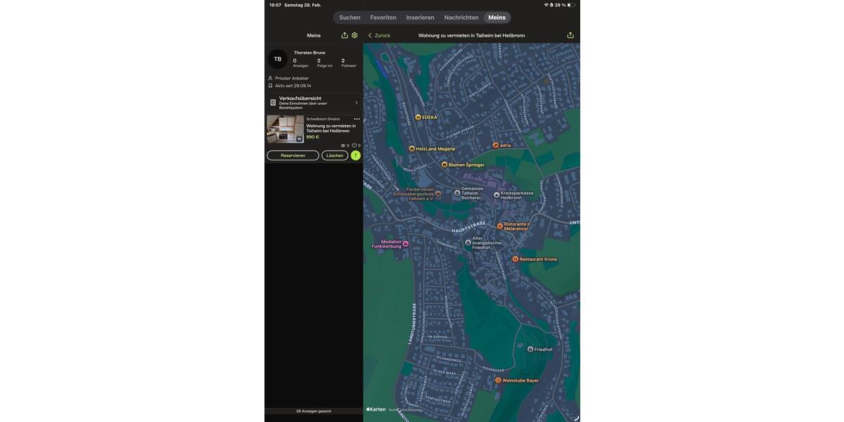 Maisonettenwohnung Schwäbisch Gmünd Bargau - 2 Zimmer, 65 m&sup2;, 890&euro; | Angebot:25285035