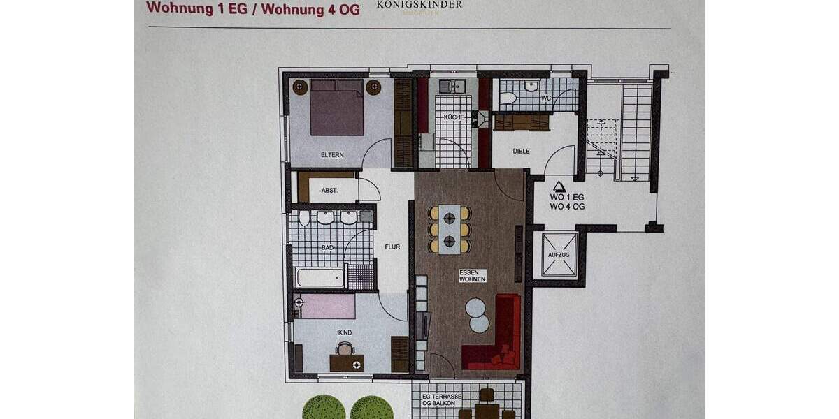 Etagenwohnung Bad Boll - 3 Zimmer, 89 m&sup2;, 365.000&euro; | Angebot:25772425