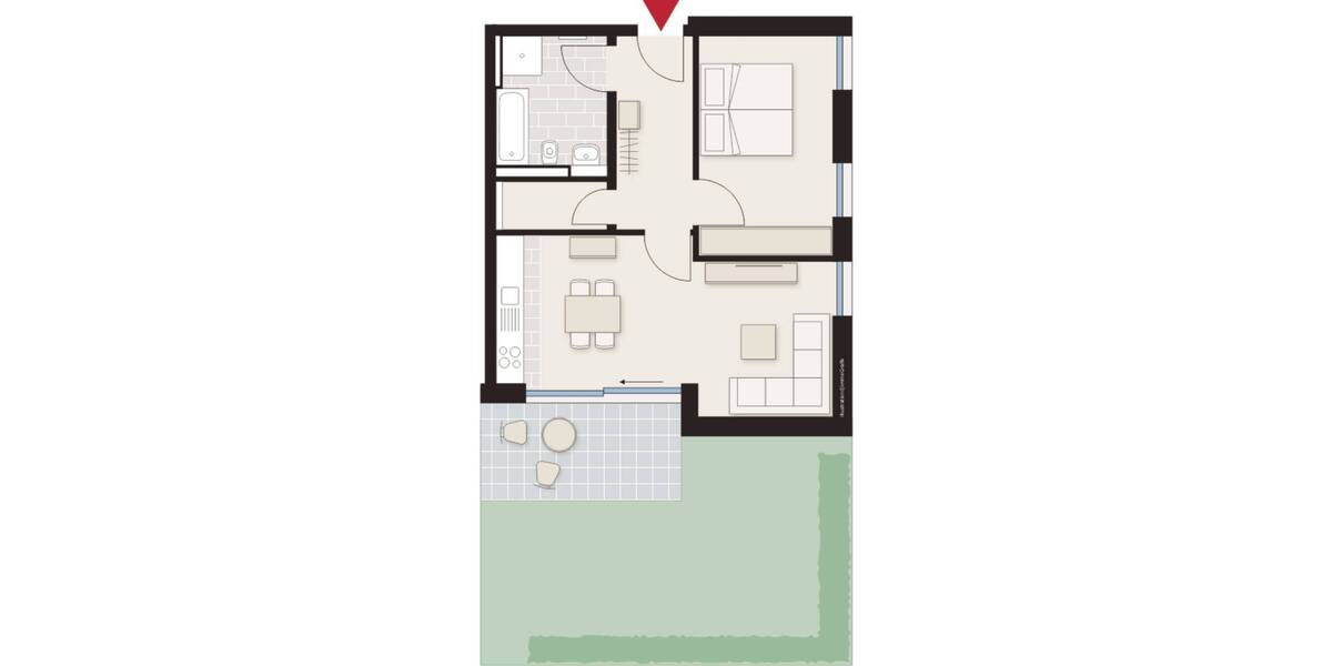 Etagenwohnung Neuhausen a.d.F. - 2 Zimmer, 64 m&sup2;, 925&euro; | Angebot:25971991