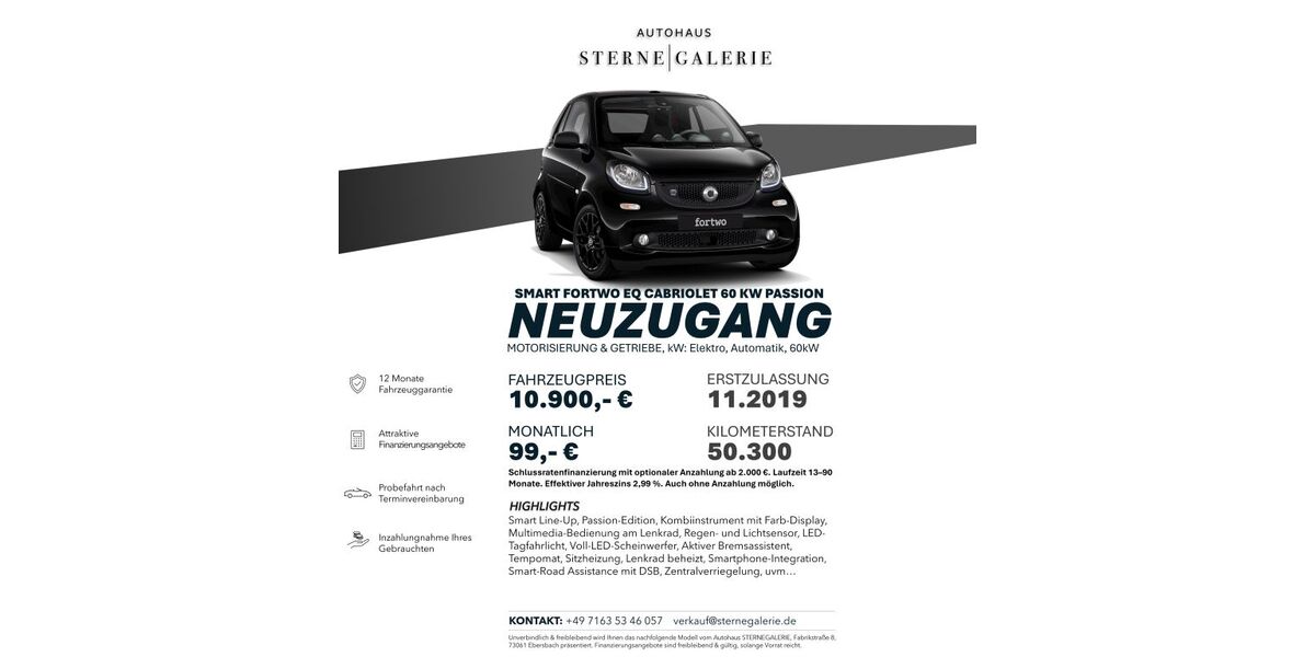 Smart ForTwo 50.300 km 10.900 &euro; Ebersbach an der Fils 73061