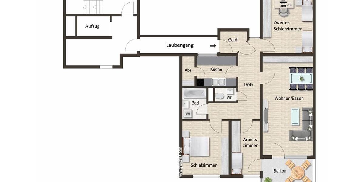 Etagenwohnung Eislingen (Fils) - 4.5 Zimmer, 104 m&sup2;, 1.090&euro; | Angebot:25720469