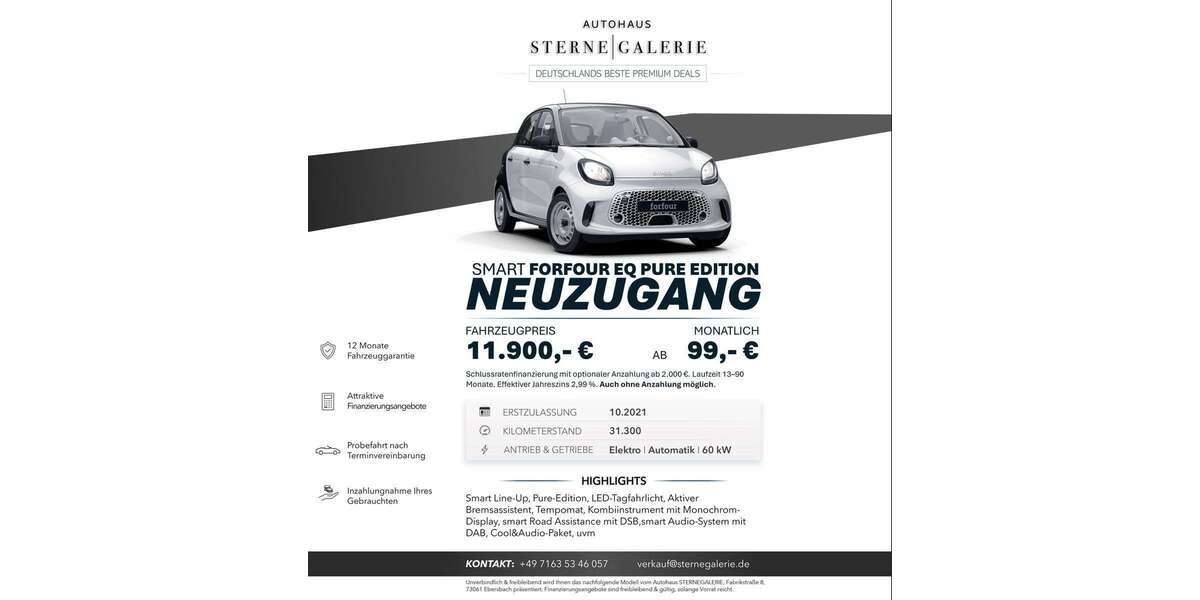 Smart forFour 31.300 km 11.900 &euro; Ebersbach an der Fils 73061