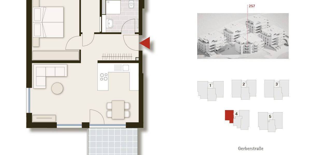 Etagenwohnung Winnenden - 2 Zimmer, 58 m&sup2;, 390.000&euro; | Angebot:25916871