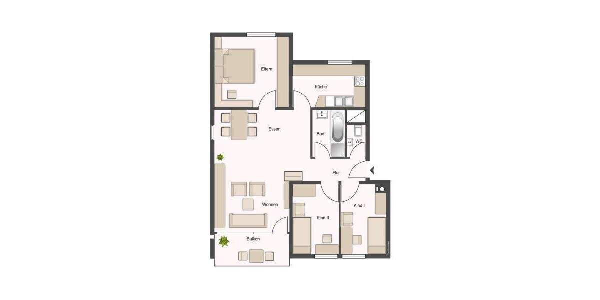Etagenwohnung Göppingen Faurndau - 4 Zimmer, 82 m&sup2;, 295.000&euro; | Angebot:25746410