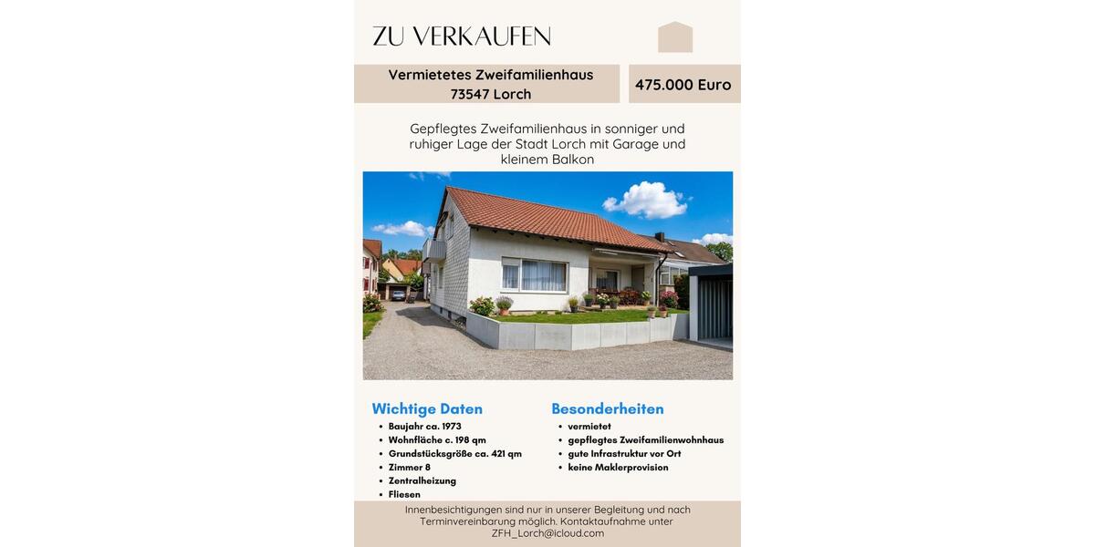 Mehrfamilienhaus, Wohnhaus Lorch - 8 Zimmer, 198 m&sup2;, 475.000&euro; | Angebot:27546674