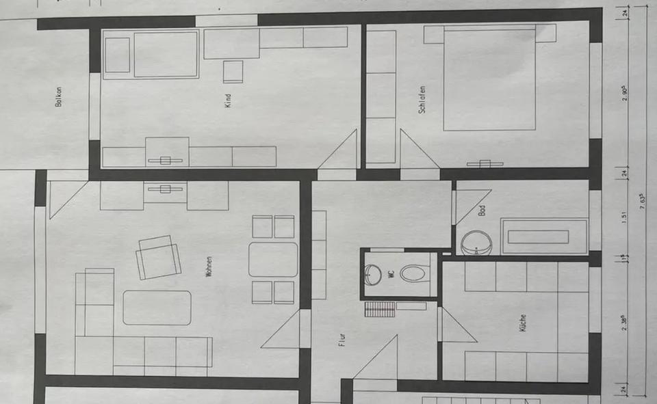 Hochparterre Weilheim an der Teck - 3 Zimmer, 74 m&sup2;, 270.000&euro; | Angebot:25943106